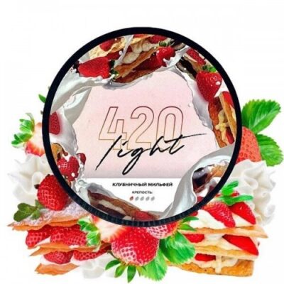 Тютюн 420 Light Полуничний Мільфей 100 гр